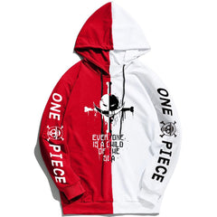 Trendy Anime Graphic Print Color Block Loose Hoodie