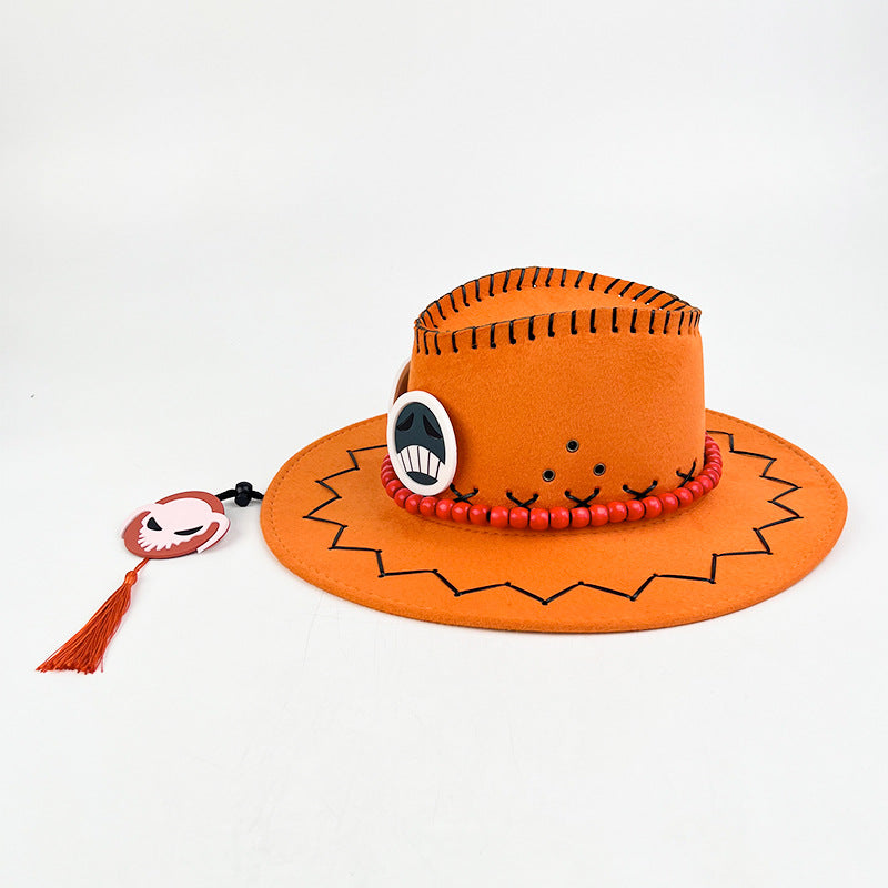 Trendy Fire Fist Ace Cosplay Cowboy Hat