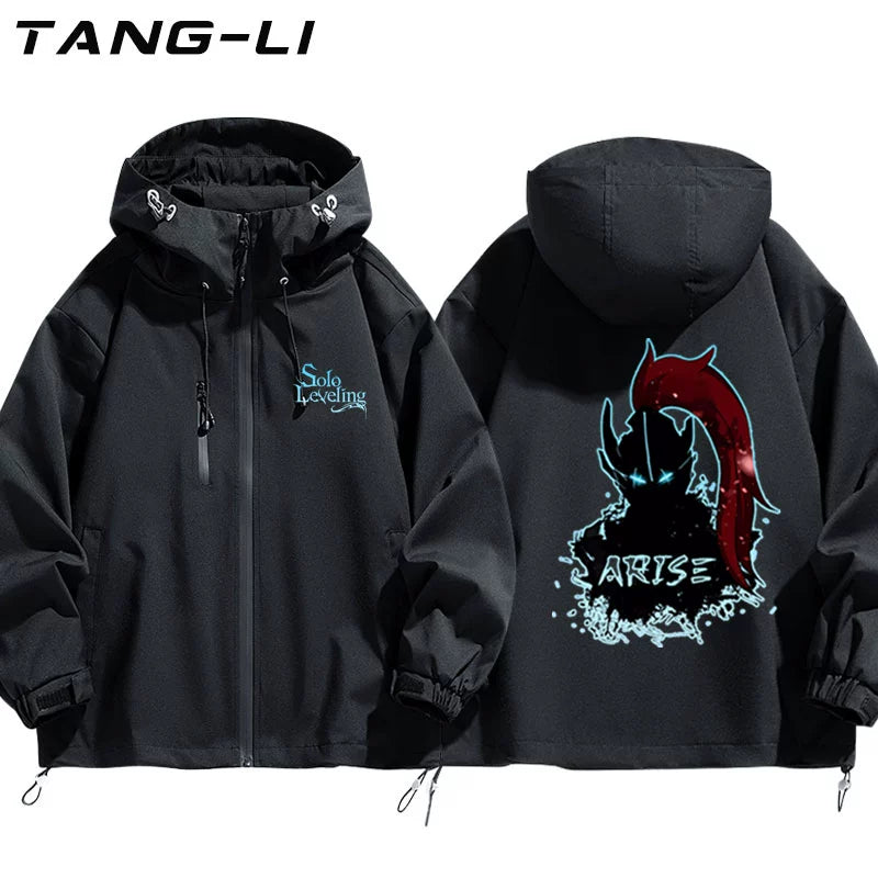Men's Anime Graphic Print Hooded Jacket