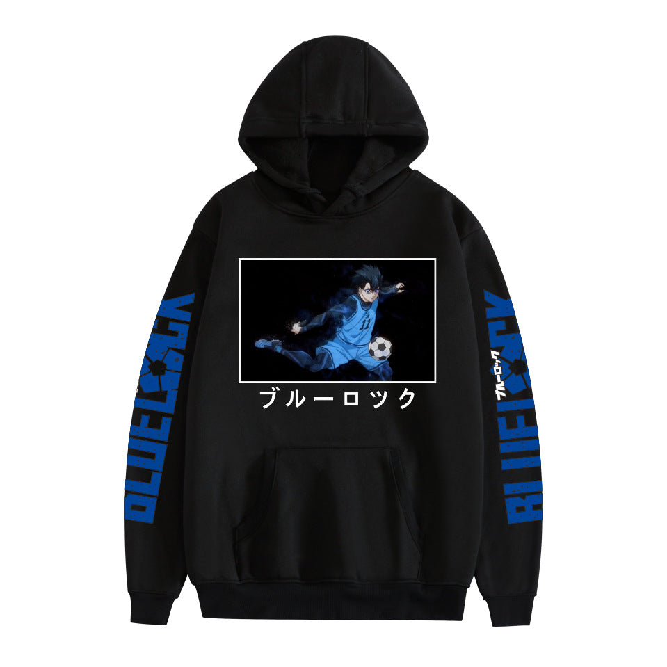 Casual Anime Print Loose Pullover Hoodie