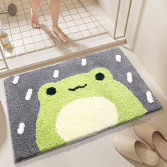 Adorable Happy Frog Bath Mat