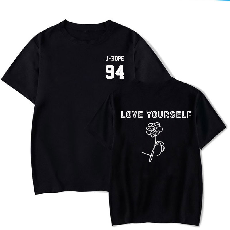 Casual LOVE YOURSELF Short-sleeved T-shirt