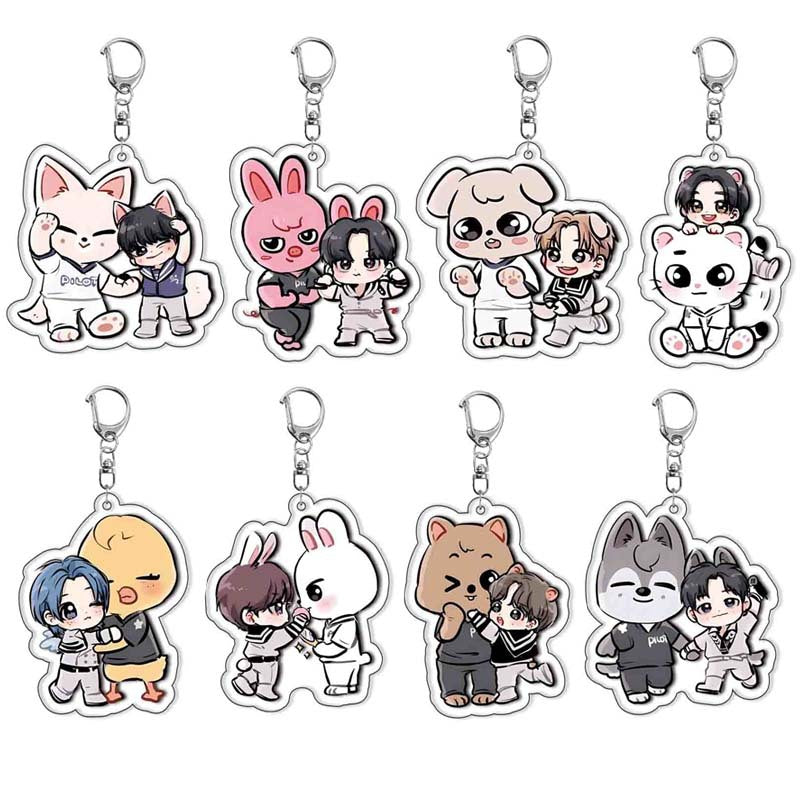 SKZ Cartoon Acrylic Keychain Accessories