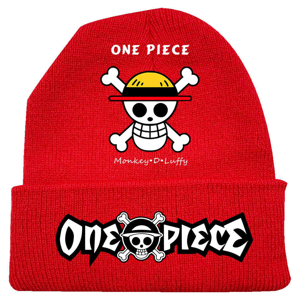 Trendy Luffy Print Knitted Hat