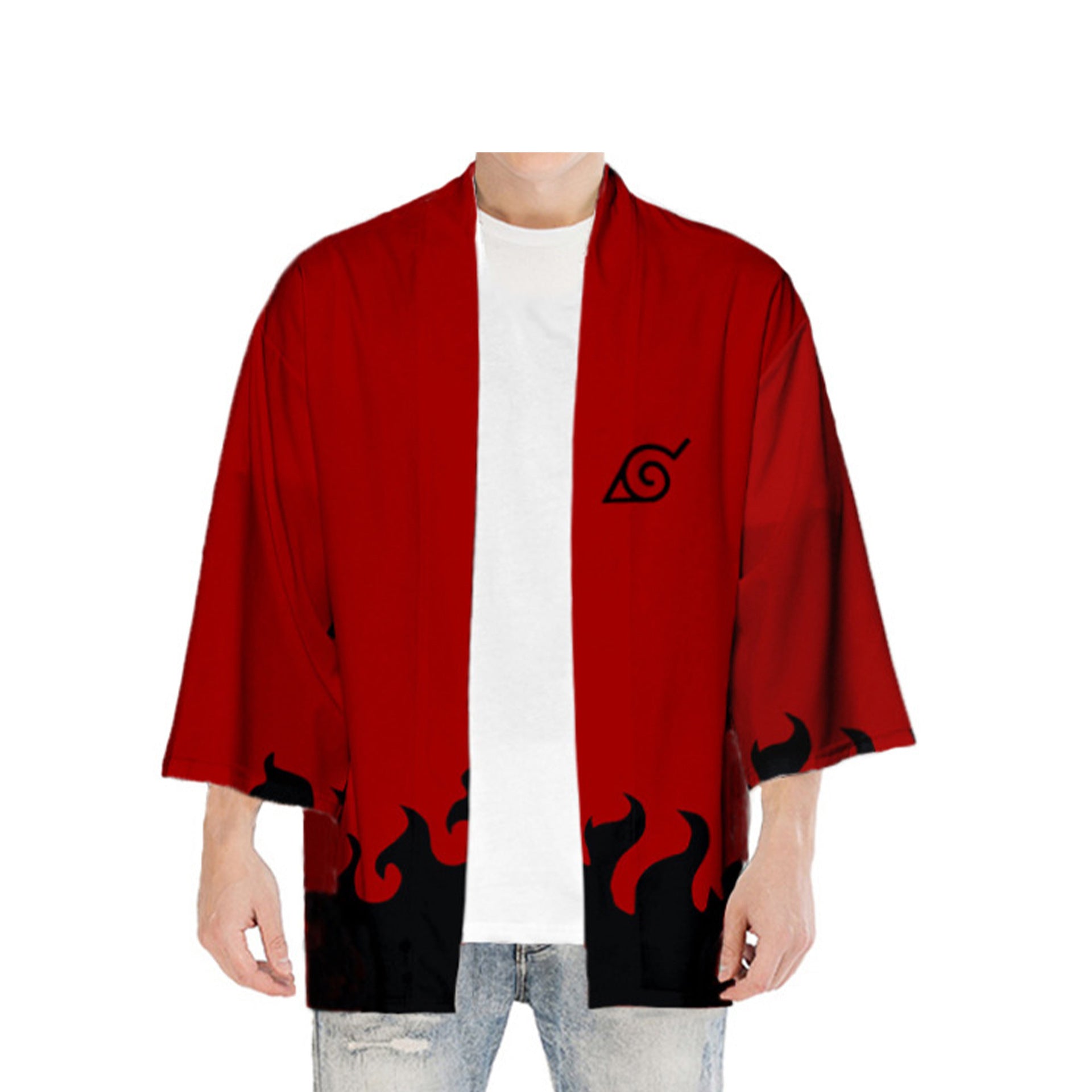 Unisex Anime 3D Printed Loose Kimono Cloak