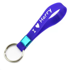 Silicone 1D Wrist Strap Keychain