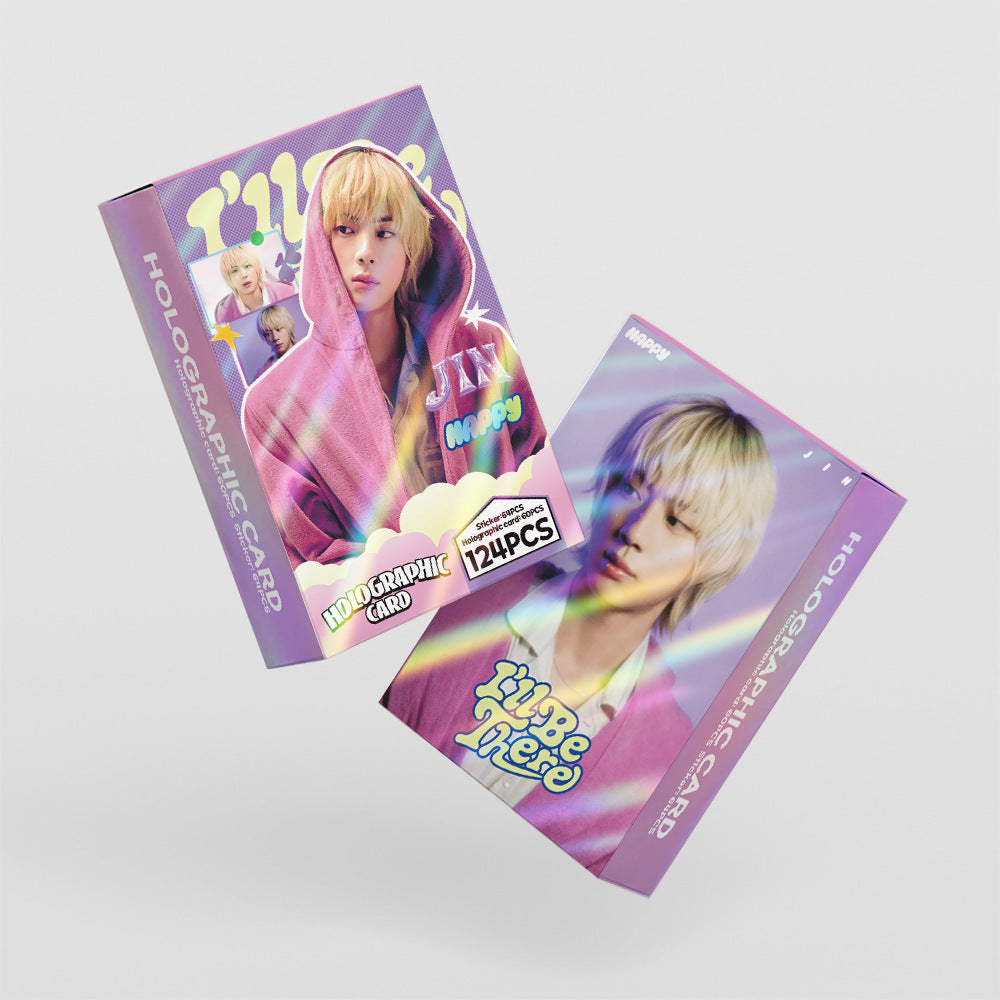 124pcs KPOP Holographic Cards