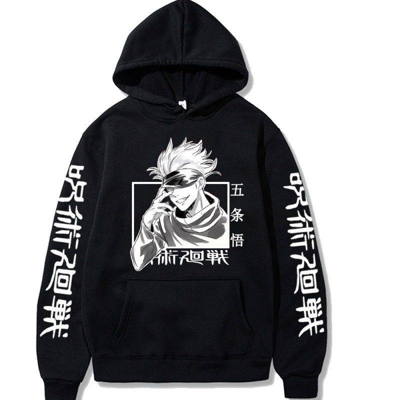 Men's Gojo Anime Print Casual Hoodie