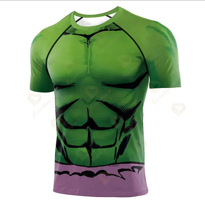 Superhero Cosplay Digital Print Short Sleeve Shirt