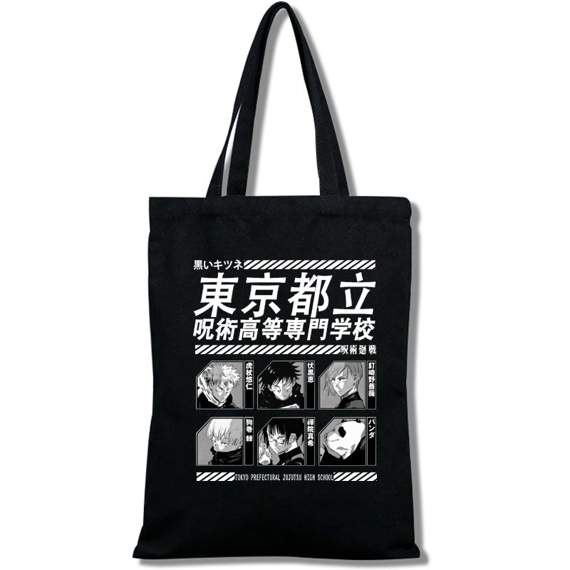 Casual Anime Printed Canvas Shoulder Bag