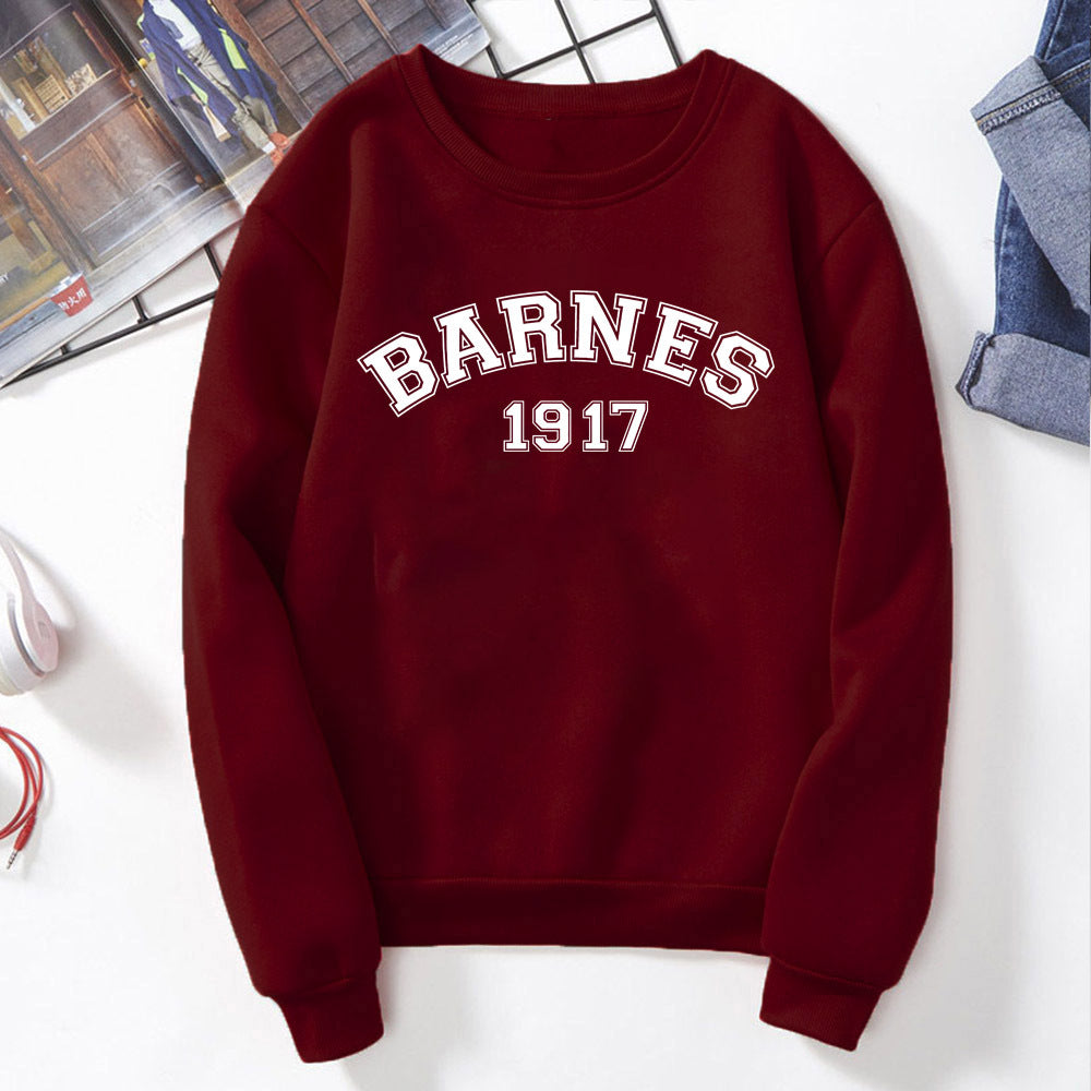 Casual Barnes 1917 Print Round Neck Sweatshirt