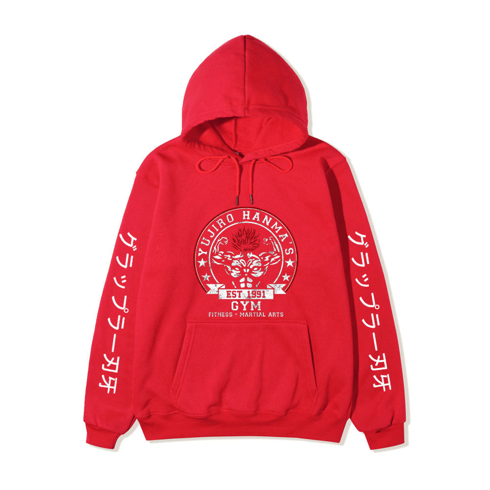 Unisex Baki Printed Loose Pullover Hoodie