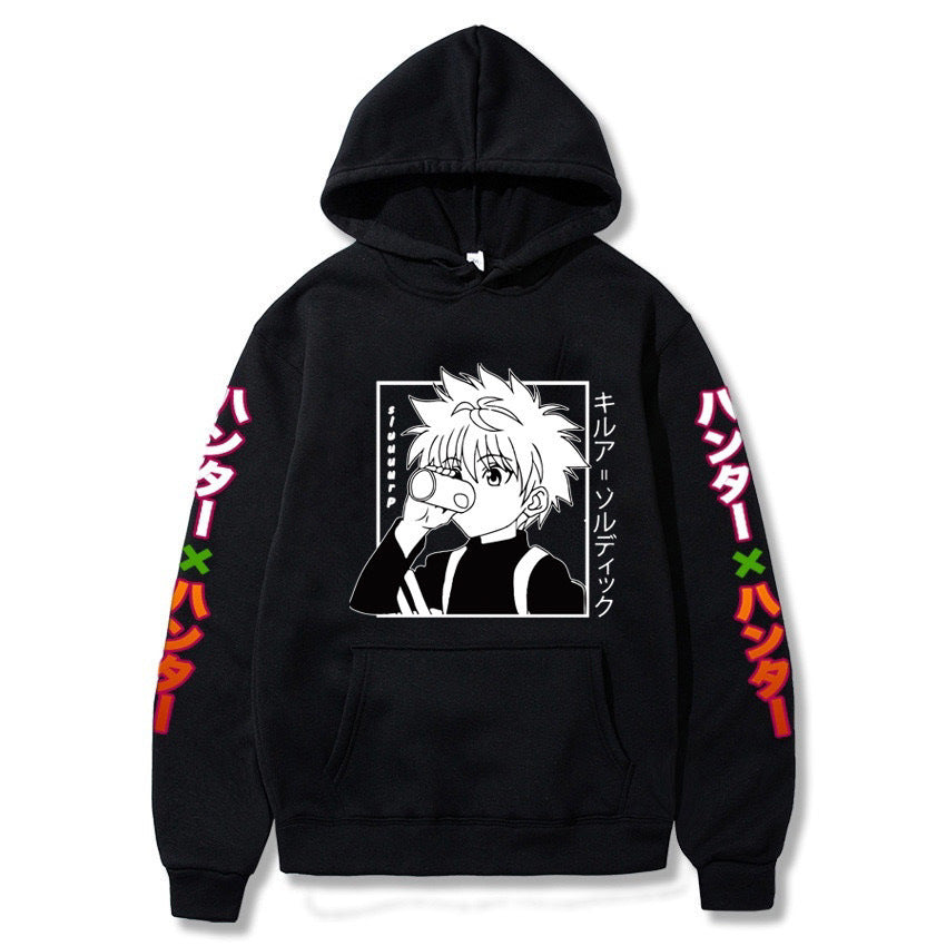 Unisex Anime Graphic Print Loose Hoodie