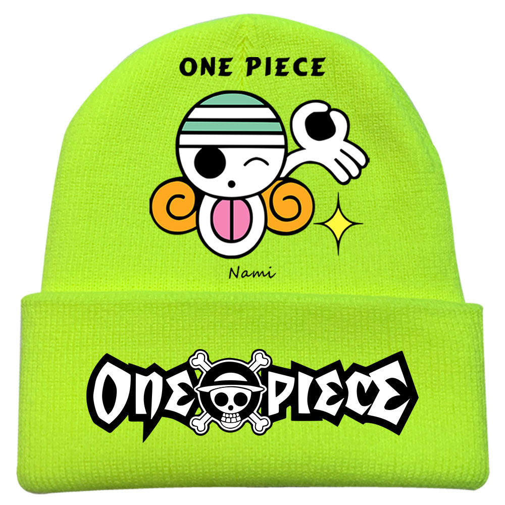 Trendy Luffy Print Knitted Hat