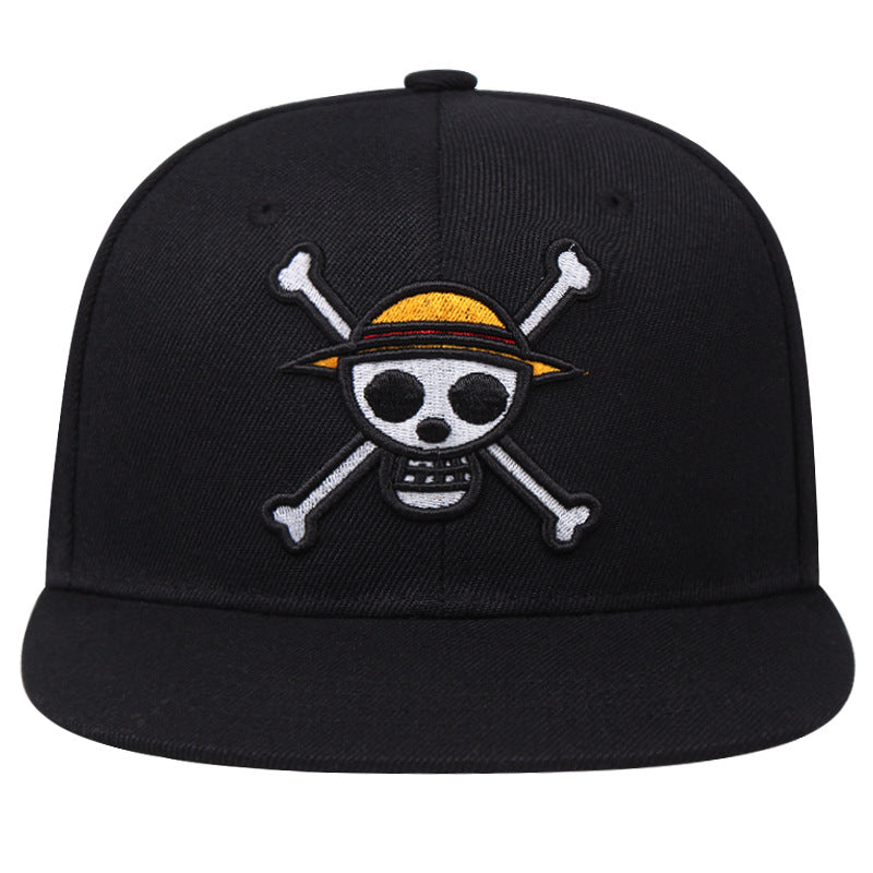 Cool Pirate King Embroidered Flat Brim Baseball Hat