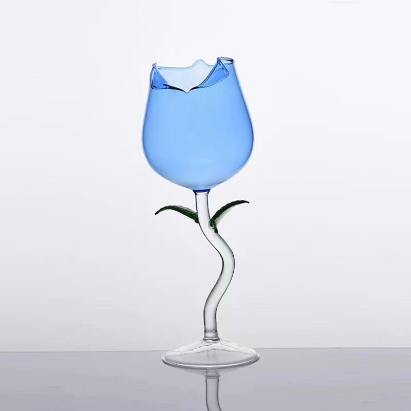Romantic Rose Shape Wine Glasses