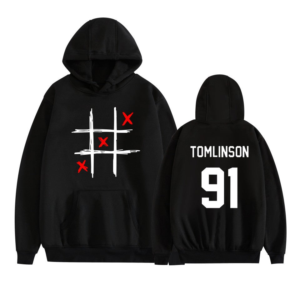 Unisex Louis 91 Letter Printed Casual Hoodie