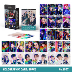 30PCS KPOP Album Laser LOMO Cards