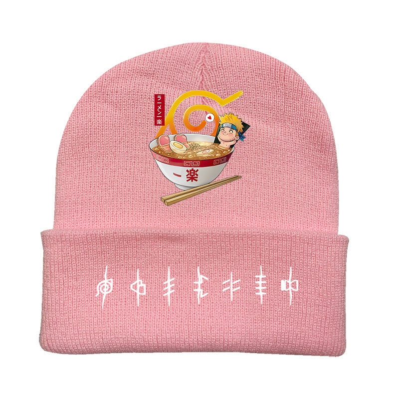 Versatile Anime Print Knitted Hat