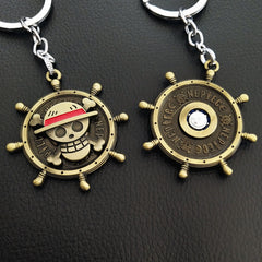 Luffy Logo Rotatable Alloy Keychain Pendant