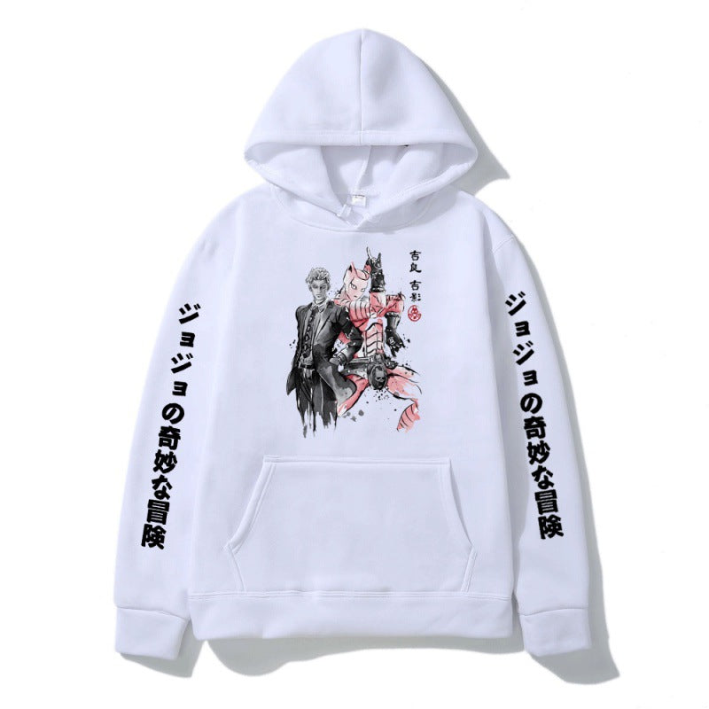 Unisex Anime Jojo Kira Yoshikage Pullover Hoodie