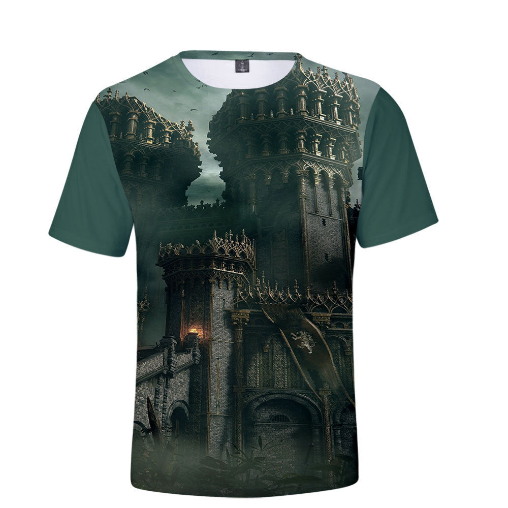 Casual Game Print Short-sleeved Loose T-shirt