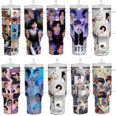 BANGTAN Straw Ice Breaker Tumbler