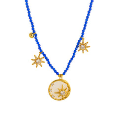 Star Moon Beaded Necklace