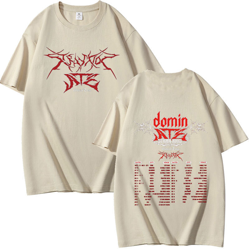 KPOP Dominate LOGO Print Cotton T-Shirt