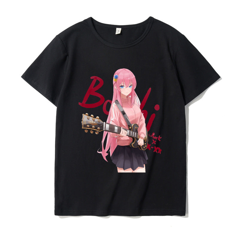 Anime Bocchi Printed Short Sleeve T-shirt