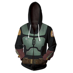 Unisex Boba Fett Digital Printed Cosplay Hoodie