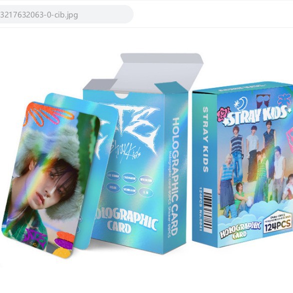 124pcs KPOP Holographic Cards