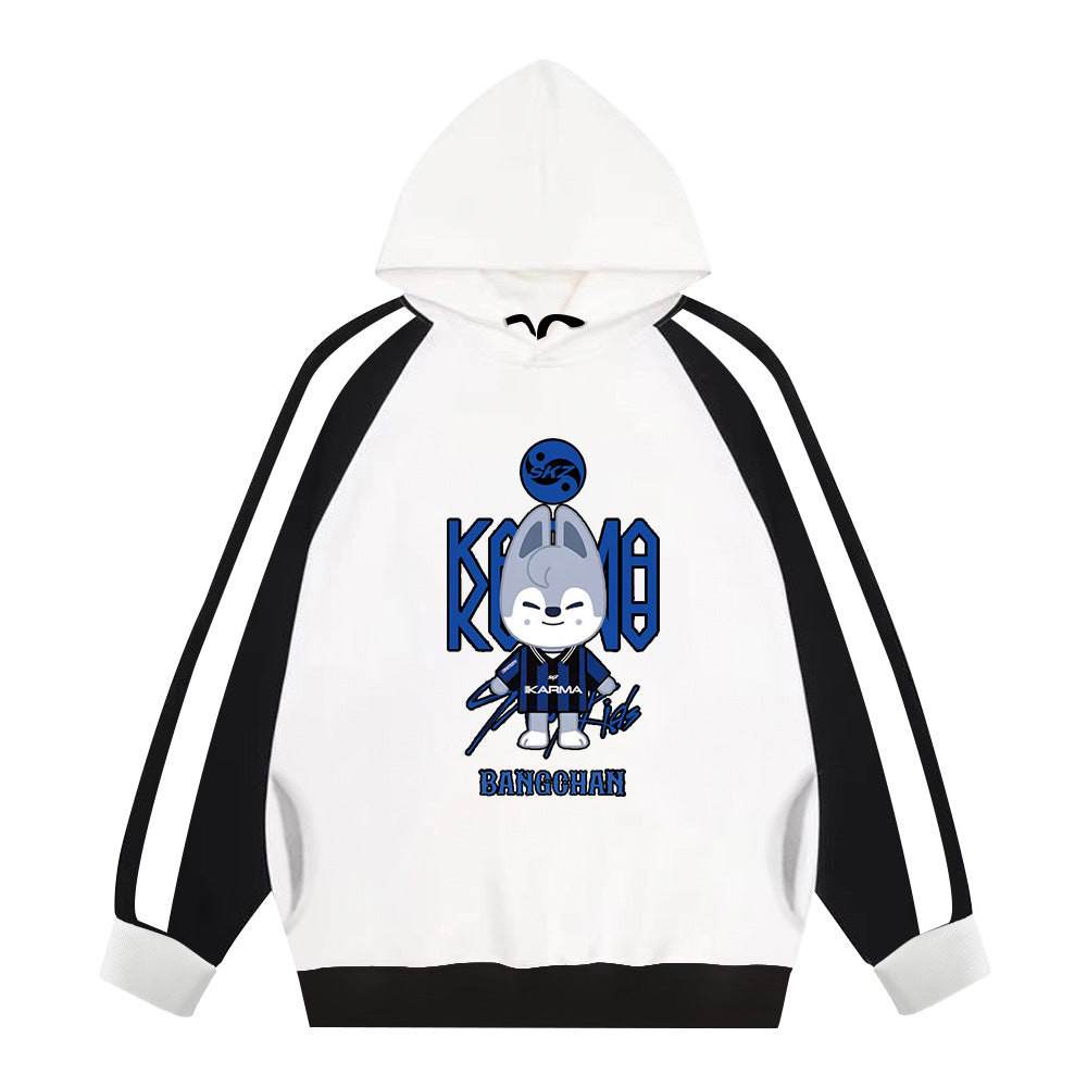 Karma Album Cartoon Printed Pocket Hoodie
