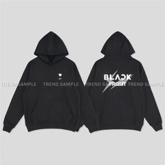 Unisex BP Printed Loose Pullover Hoodie