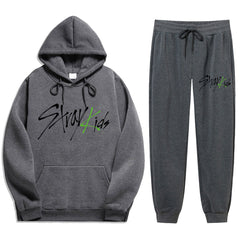 SKZ LOGO Print Hoodie Sweatpants Set