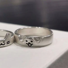 Matching Cat and Dog Couple Rings