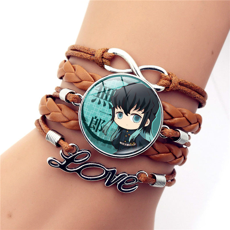 Casual Anime Brown Braided Rope Bracelet