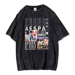æ MY WORLD Poster Cotton Washed T-shirt