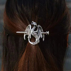 Ethereal Fantasy Sword Viking Dragon Hair Clip