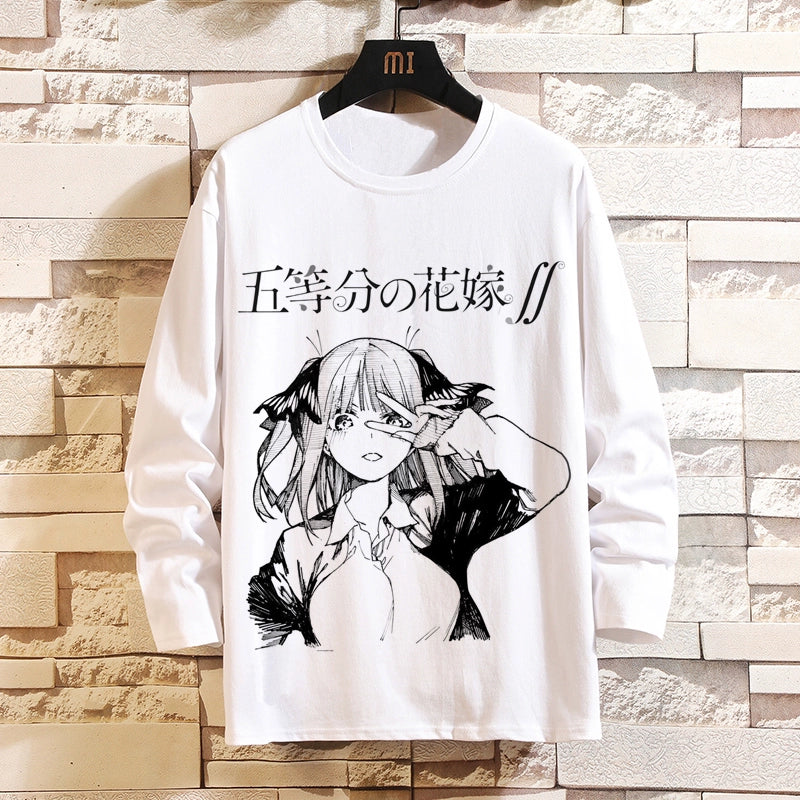 Women's Anime Print Long-sleeved T-shirt