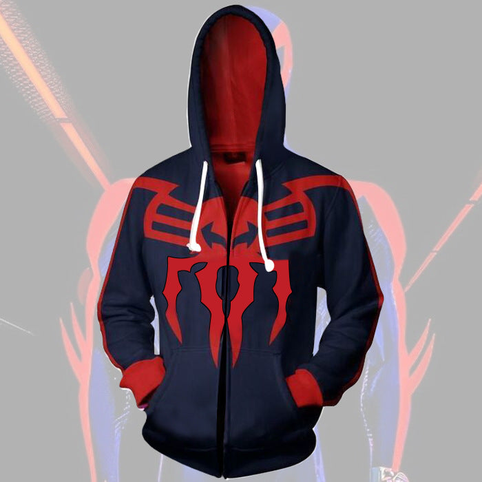 Cool Spider Universe Cosplay Men's Zipper Hoodie