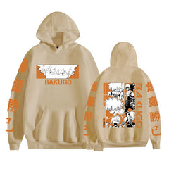 Unisex Anime Deku Print Pullover Hoodie