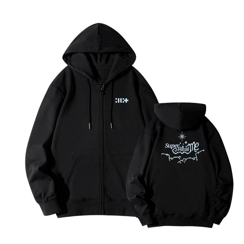 SuperRealMe Tour Zipper Hoodie Top