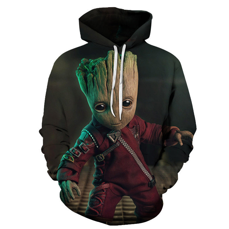 Unisex Galaxy Groot 3D Printed Cosplay Hoodie