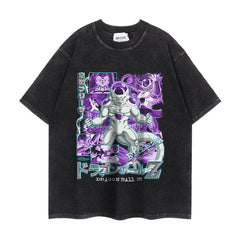 Casual DBZ Washed Short-sleeved T-shirt