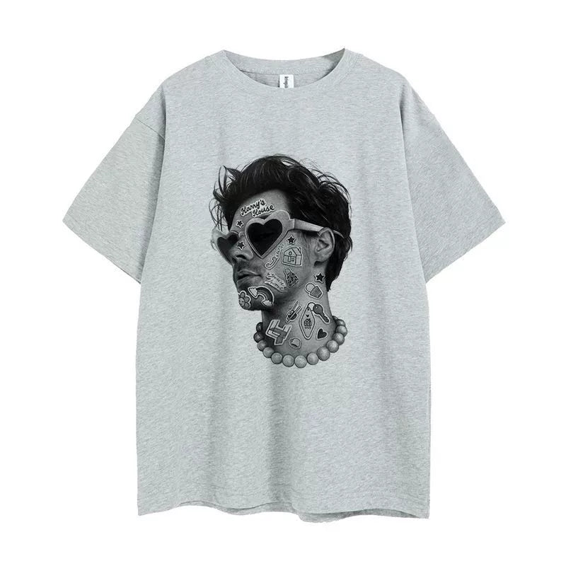 Graphic Print Short-sleeved Sports T-shirt