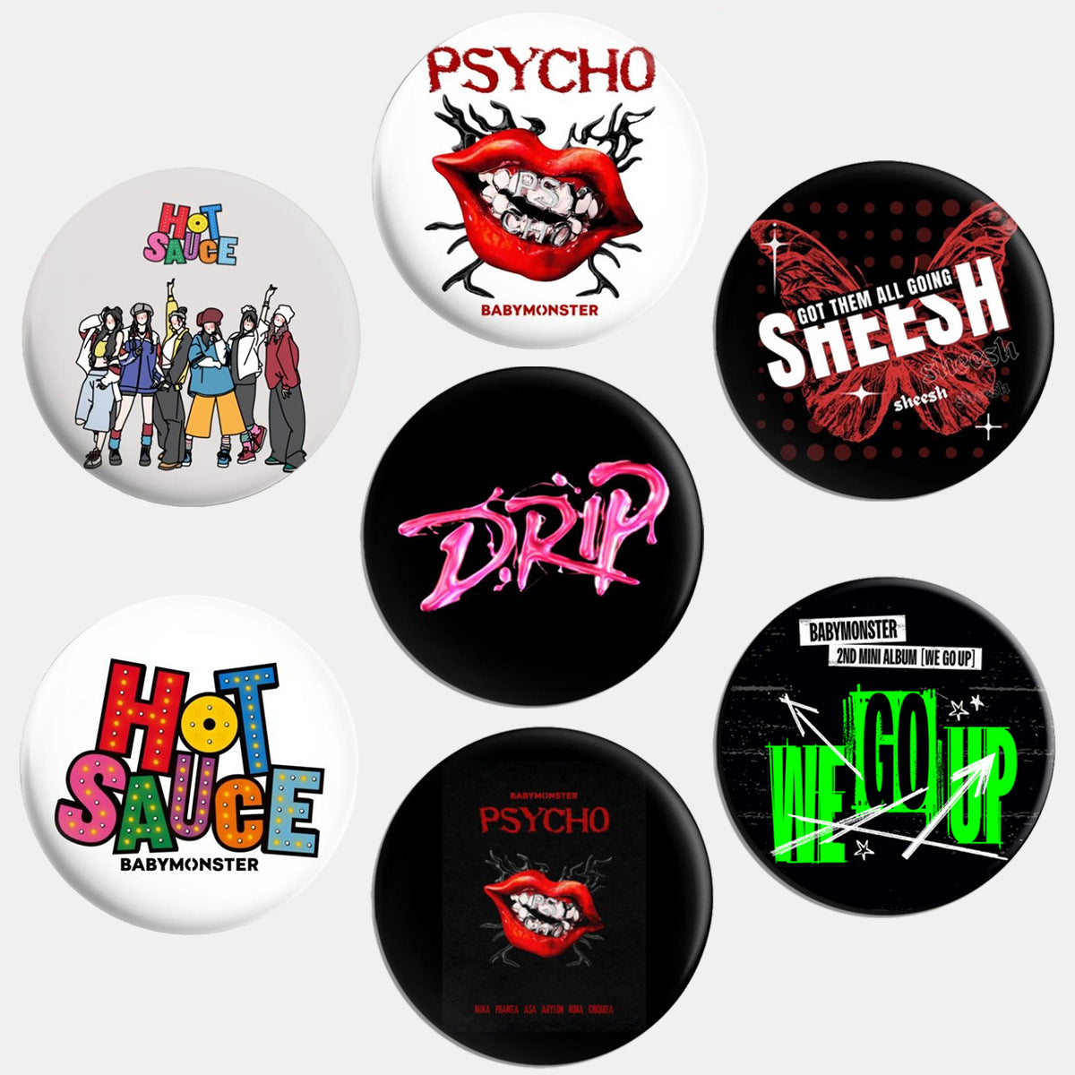 SHEESH DRIP PSYCHO Badge Brooch