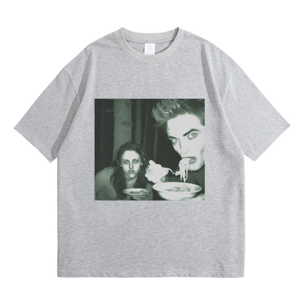 Funny Twilight Edward and Bella Pattern Tee