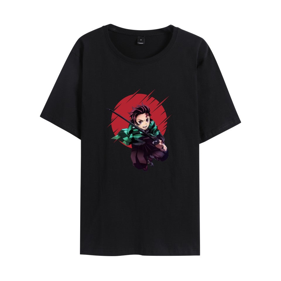 Casual Anime Printed Loose Short-sleeved T-shirt