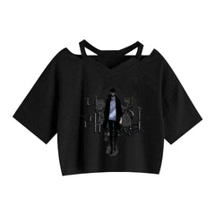 Women's Anime Graphic Printed Crop Top